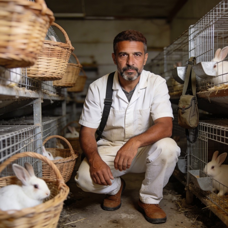 Reconversion Eleveur / Eleveuse de lapins en 2026 : Score IA 14%, CPF, Competences transferables en 2026