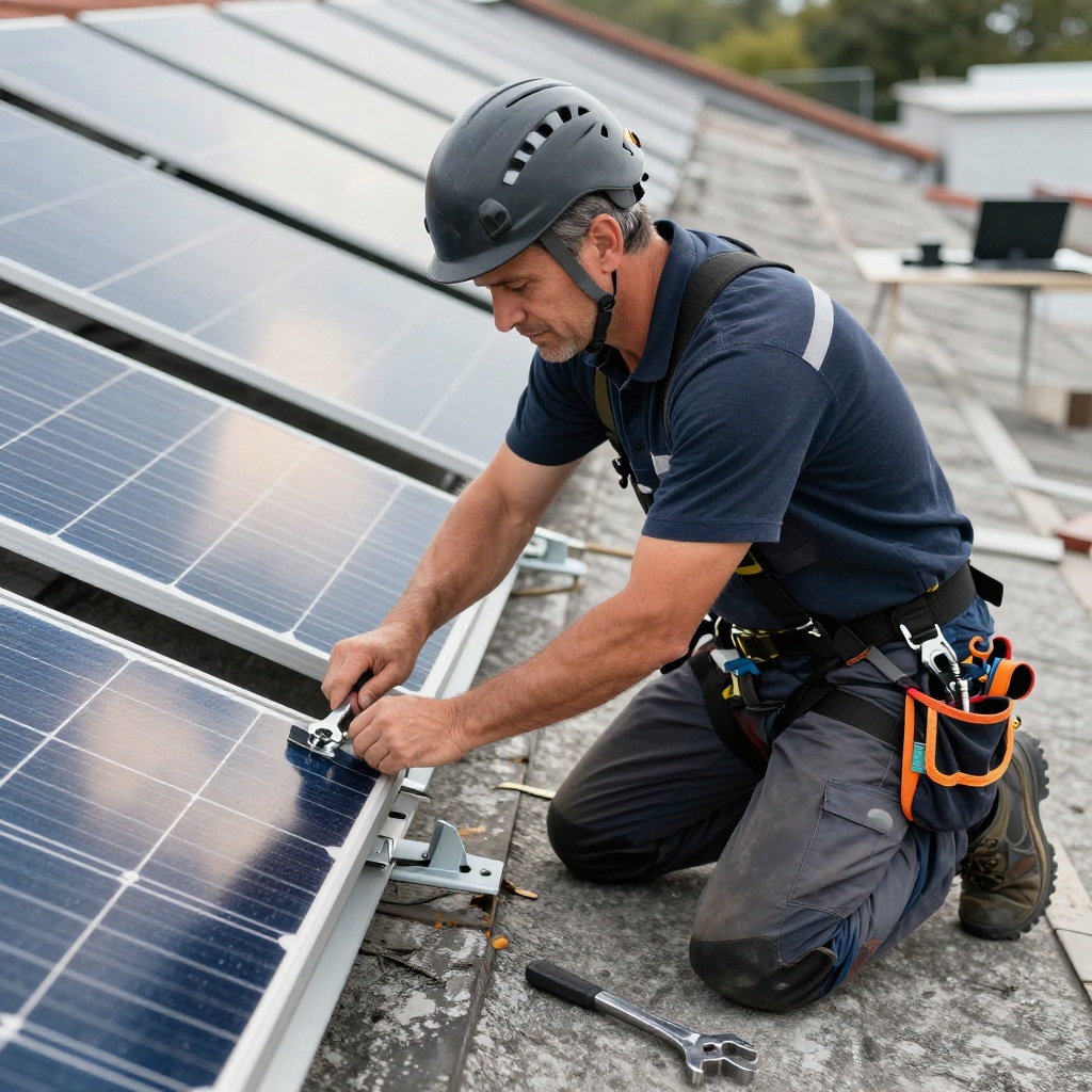 Reconversion Installateur mainteneur / Installatrice mainteneuse en systèmes solaires, thermiques et photovoltaïques en 2026 : Score IA 25%, CPF, Competences transferables en 2026